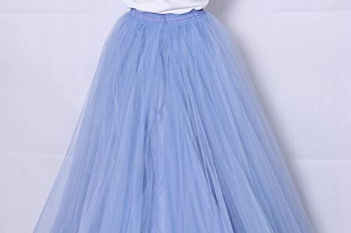 Women Wedding Long Maxi Tulle Skirt Floor Length with Long Train Bridal Overskirt3