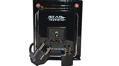 Starlite Transformador transformador de voltaje elevador y descendente de 1500 vatios WTG-1500, protección de fusibles - Transformador bidireccional