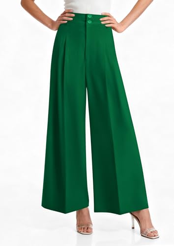 Image of PRETTYGARDEN Women's High Waisted Wide Leg Dress Pants