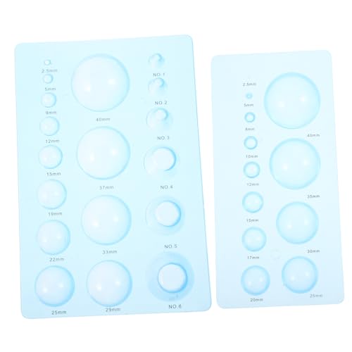 NUOBESTY 2 piezas Moldes de Media Esfera para Manualidades de Arcilla de Molde Resistente y Práctico para Modelado de Resina y Barro Herramienta DIY para Artesanía