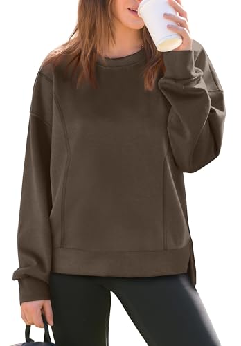 トップス ACLENT cutoff oneshoulder loose sweat Amazon.com: OFEEFAN Woman Fall Tops Loose Fit Long Sleeve
