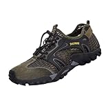Genérico Zapatos de montaña Sandalias a Prueba de olores Antideslizantes y Resistentes al Desgaste Malla al Aire Libre Deportes Transpirables y Zapatos de Ocio para Hombres (Verde,39)