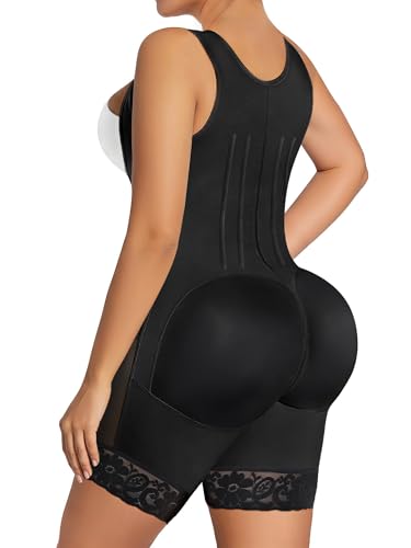 Image of SHAPERX Fajas Colombianas Shapewear for Women Tummy Control Body Shaper Postpartum Butt Lifter with Zipper and Hooks