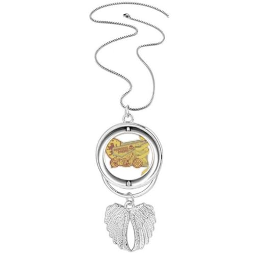 Pendentif graffiti jaune moto pour affirmer votre look street en soirée