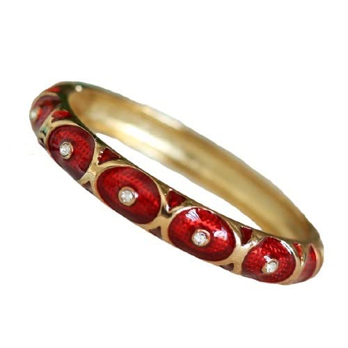 YNIYUJKL Vintage Bracelet,Colors Handcraft Jewelry Classic Cloisonne Enamel Circle Color Bangles Bracelets For Women Accessories Traditional Handcraft Ethnic Bangles China,Red-Diameter 2.36 inch