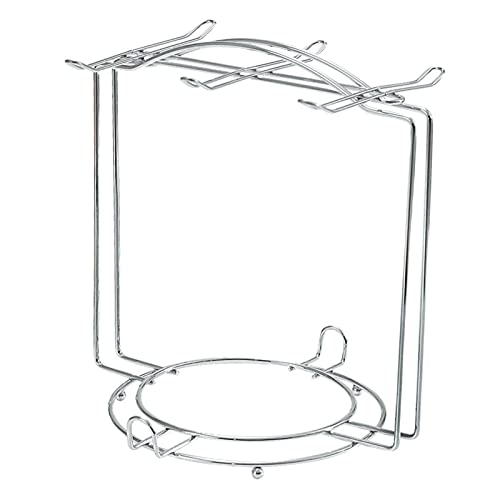 Espositore per tazze da caffè e in ferro Tazza da caffè con scarico dell'acqua Portapiatti in vetro Tenere 6 tazze da caffè e 6 piatti Porta, D'argento