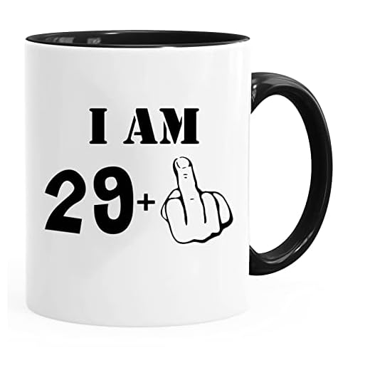 Taza divertida de 30 cumpleanos, I am 29 Plus one, Novedad 11 oz taza y caja de regalo set de te, cafe, oficina, hogar