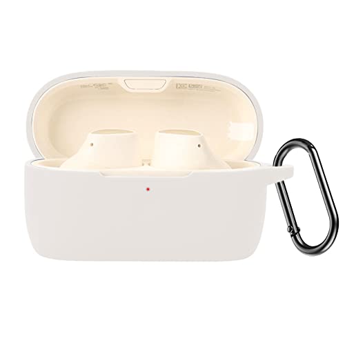 For Jabra Elite 4 �P�[�X [HVUYAL] �����h�~�p�̃t�b�N�𓋍ڂ��� �y�� �L�Y�h�~ �h�o �����ɂ��� �_�炩�ȃV���J�Q���̃X�|�[�c�N�[���ȃf�U�C�� �Ռ� �z�� �X���� �\�t�g �P�[�X�J�o�[ �����h�~�ی�(�z���C�g)