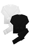 Basico Men's 2pc Long John Thermal Underwear Set 100% Cotton