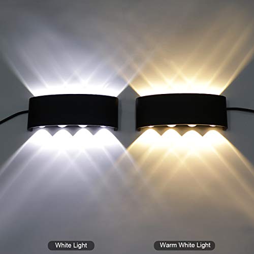 Luz de pared LED de aluminio con acabado blanco y diseño arquitectónico 7