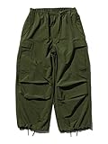 [ビームスプラス] ワークパンツ ストレッチ ナイロン リップストップ ミリタリー 6ポケット オーバーパンツ メンズ OLIVE L