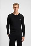 BOSS Mens Mix&Match LS-Shirt R Embroidered-logo T-shirt in stretch cotton - Image 3