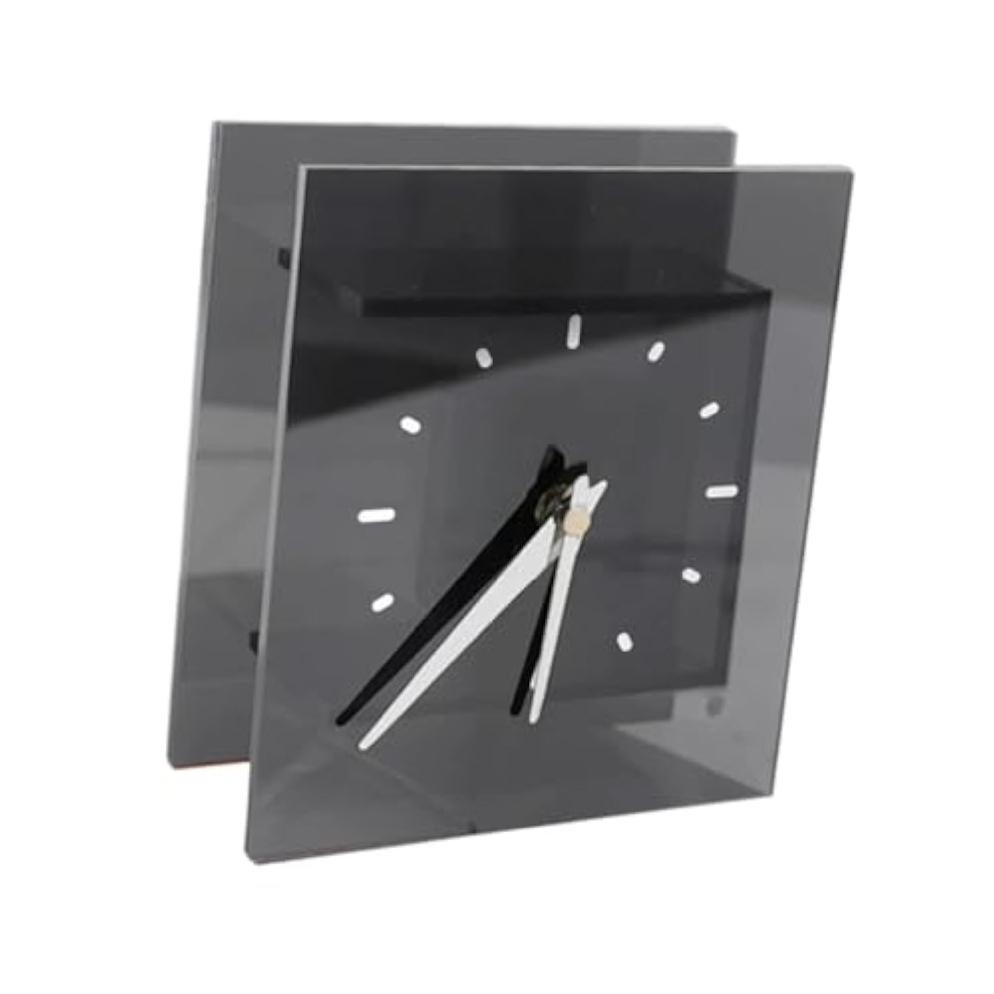 Desktop Tabletop Clock Black and Clear