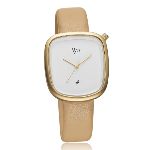 Fastrack Vyb Prodigy Quartz Analog White Dial Leather Strap Watch for Girls-FV60018YL01W (B0CT61VLZ4) Amazon Price History, Amazon Price Tracker