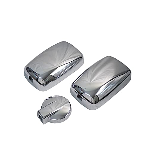 いすゞ NEWエルフ 超低PMエルフ マツダ タイタン サイドミラーカバー アンダーミラーカバー3点セット ABS製 クロームメッキ