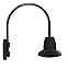 RAB Lighting GN4LED26NST11B Gooseneck Style4 26W Neutral LED 11 Straight Shade, Black