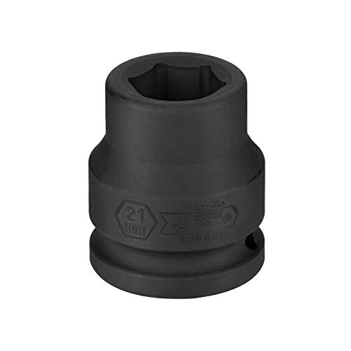 Image of Jetech 3 /4 Inch Drive 21mm Standard Impact Socket, Made with Chrome Molybdenum Alloy Steel, Heat Treated, 6-Point Design, Metric