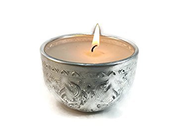 Scented Candles Silver Bowls (Lavender) Soy Wax Aromatherapy Candles 1 psc 4 oz