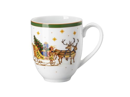 Becher mit Henkel Happy Wintertime 0,40 L, Grün