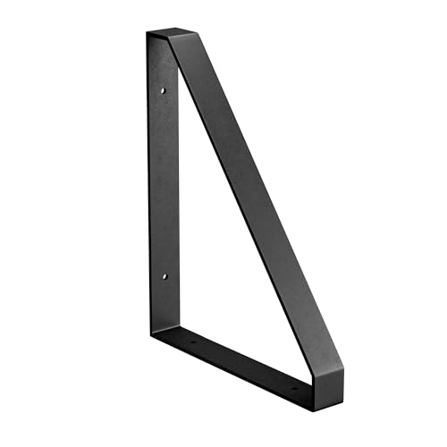 Amig - Pack of 4 Triangular Brackets for Industrial Shelving, Black, Set of 4 - Image 2