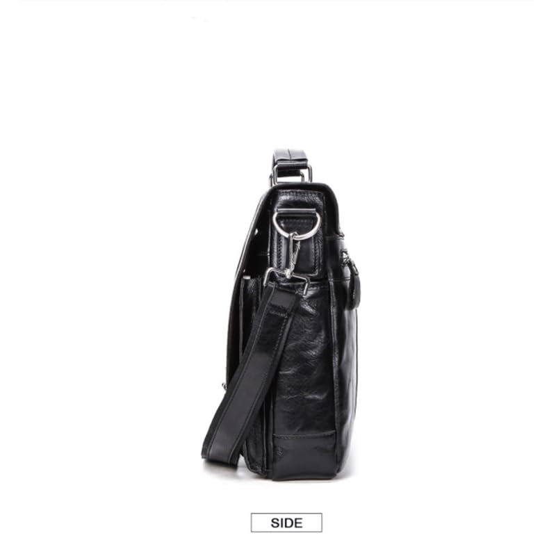 handbag Men's Leather Briefcas Cowhide States Retro Handbag Compartment Shoulder Bag4