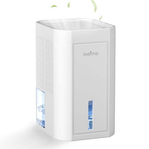 LOEFME 1000ml Mini-Luftentfeuchter, 7-farbige LED-Lichter, tragbarer und ultraleiser Luftentfeuchter...