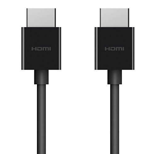 Belkin プレミアム ハイスピード Ultra HD HDMI ケーブル (4K/HDR ドルビー ビジョン、HDR10+、2m、Apple TV に最適) ブラック