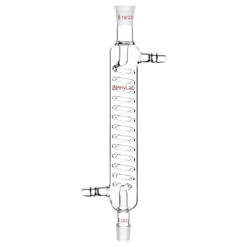 Condenseur en verre de laboratoire stonylab 19/22 pour stopper les pertes de vapeurs chimiques