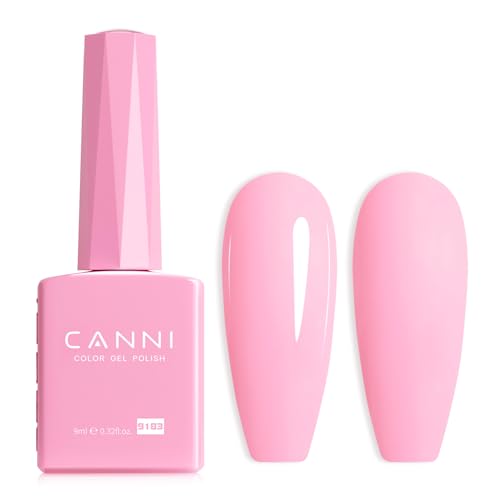 Image of CANNI Baby Pink Gel Nail Polish, 1Pcs Nude Pink Gel Polish Light Nude Color Soak Off U V Nail Manicure Salon DIY at Home