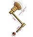 AEspares Grandfather Clock Winding Key Crank Winder Mainspring Key Clock Winding Tool Brass Made (Key No. 12-5.25mm I.D.)