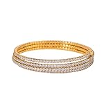 BUBEFSKD Pulseras con incrustaciones de circonitas para mujer, pulsera de moda refinada con perlas de circonita, hecha a mano para mujeres, talla única, como se describe