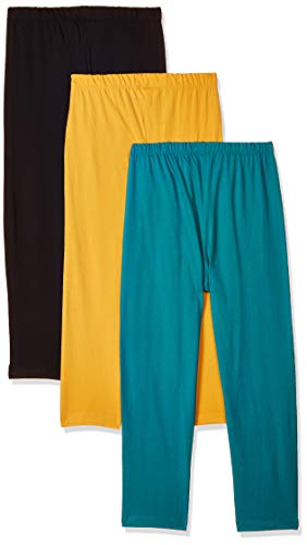 Image of Amazon Brand - Jam & Honey Girl's Pack of 3 100% Cotton Comfortable & Durable Knitted lightweight Pajama /TrackPant
