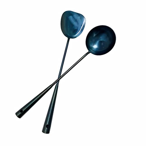 Traditional Hand Made spatula & Ladle Wok Tool Set,Chinese Iron Ladle & spatula,15.8in inches wok...