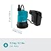 Gardena Battery Clear Water Submersible Pump 2000/2 18V P4A Without Battery: Flat-Suction Battery-Powered Submersible Pump, Integrated Filter, Dry-Running Protection, Flow Rate 2000 l/h (14600-55)