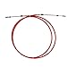 WATERLONG Boat Throttle Control Cable 8.2 Feet (2pcs Red) Outboard Rotary Steering Cable for Most Single Station Boats