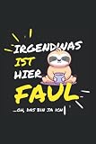 Faultier College Notizbuch liniert 