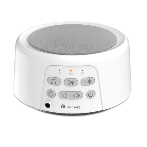 Dreamegg D3 White Noise Machine - Rechargeable Sound Machines for Sleeping, 24 Non-Looping HiFi Sounds, Continuous or Timer, Portable Sleep Machines for Baby Adults Travel Office Privacy