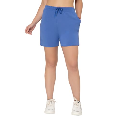 Image of Bummer Women's Solid Micro Modal Shorts | Relaxed Fit Casual Lounge Shorts with Side Pocket