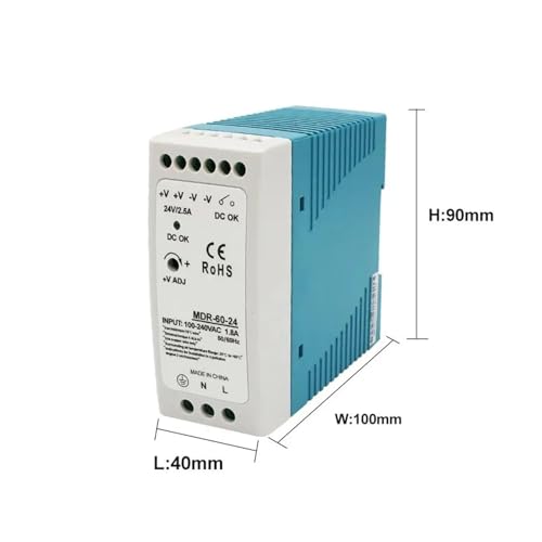 MDR-60 transformateur à découpage ultra compact avec sortie 24V stabilisée - 2