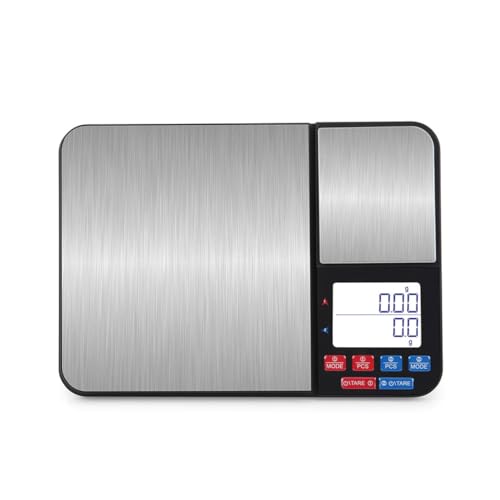 Image of Atom XS Dual Platform Digital Kitchen Scale With A Capacity Of 5Kg X 0.1 G & 500G X 0.01G High Precision Scale With Stainless Steel Platform | A 550 Kitchen Scale.