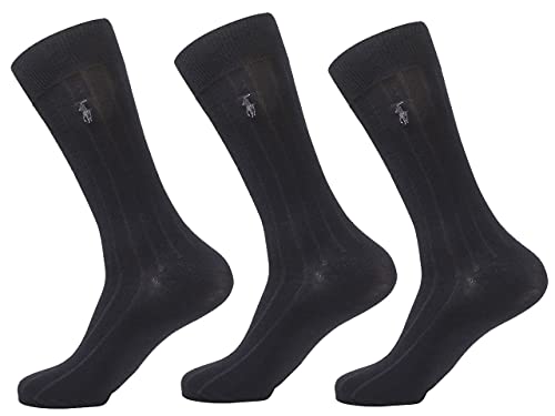 Polo Ralph Lauren Mercerized Cotton Ribbed Dress Socks 3-Pack