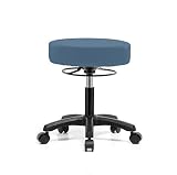 PERCH Life Rolling Height Adjustable Stool for Carpet & Linoleum | Desk Height 18-23 inches | 250-po