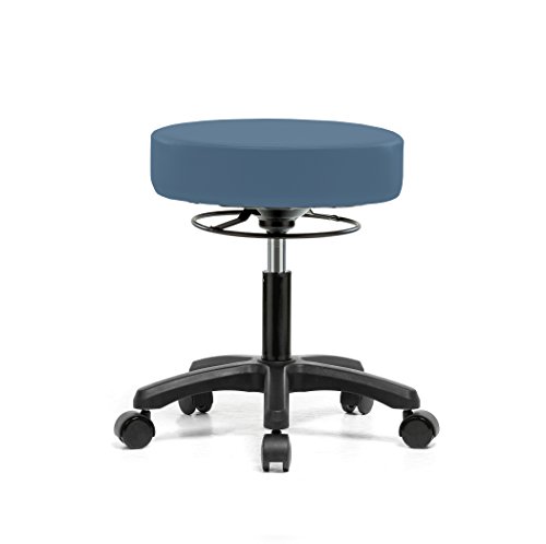 Perch Life Rolling Height Adjustable Stool for Hardwood & Tile | Desk Height 18-23 inches 250-pound Weight Capacity | (Newport Fabric)