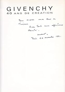 Hardcover Givenchy, 40 ans de cre´ation: [exposition] (French Edition) [French] Book