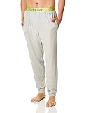 Calvin Klein Men's Ultra Soft Modal Joggers, Grey Heather W/Direct Green, X-Large