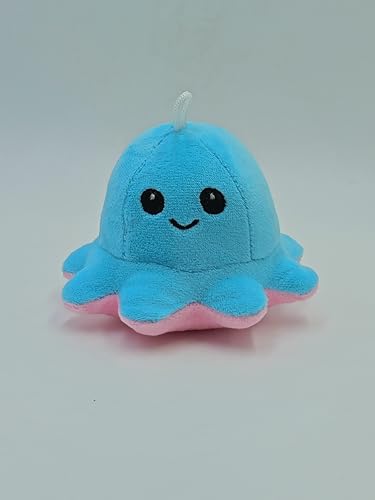 Image of Mirada Octopus Keychain Plush Soft Toy - Blue| Mini Keyring | Plush Bag Charm | Bag Clips for Backpacks Stuffed Animal for Kids & Boys - 11cm