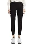 Elastischer Bund TOM TAILOR Damen Mia Slim Hose, Deep Black, 44