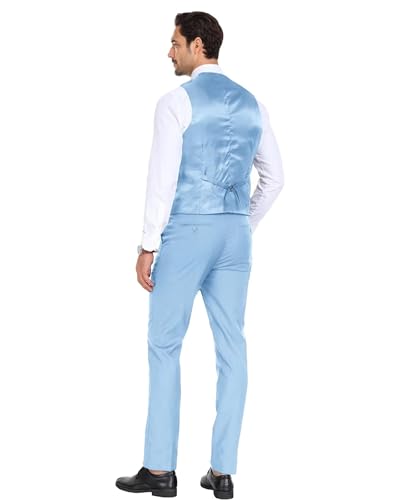 Suits for Men 2 Piece Waistcoat Vest and Pants Set for Casual Summer Beach Wedding Groomsmen Prom3