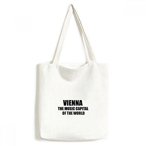 Sac fourre-tout Vienne Musique Capitale en tissu lavable grand format 33x40cm