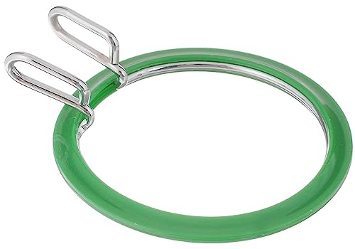 Image of Nurge Metal Embroidery Hoops - Premium Spring Tension Embroidery Hoop for Cross Stitch - Durable Ring with Quick Release Safety Clip - Ideal for Crafters,Beginners & Professionals - Green - Small